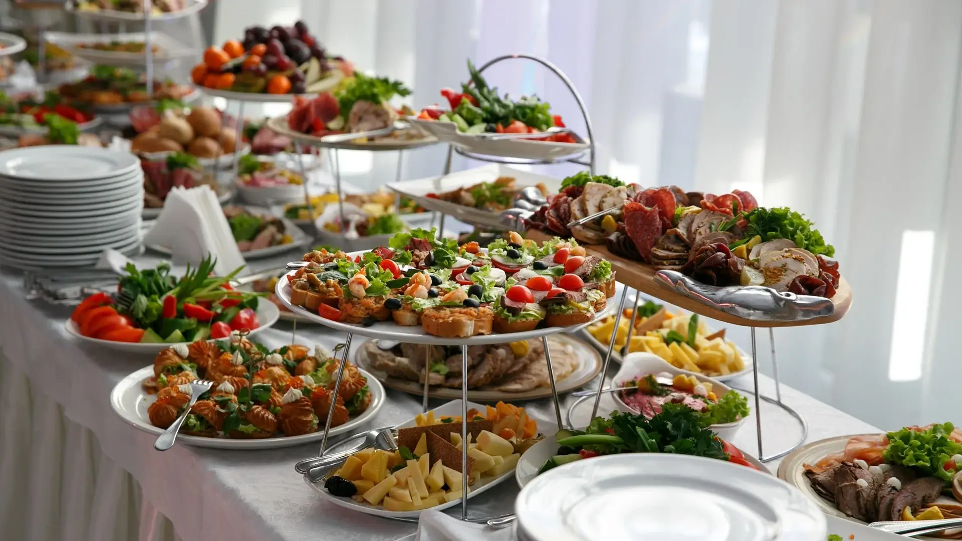 Buffet catering spread