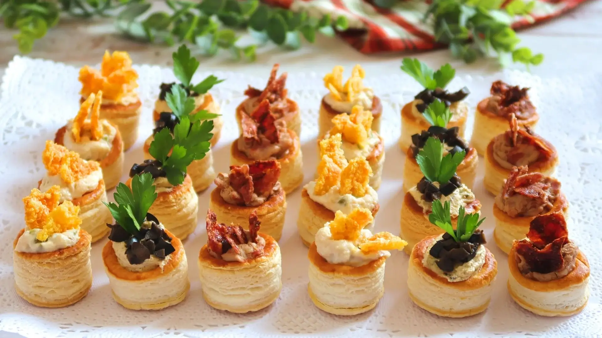 Canapés served at an event